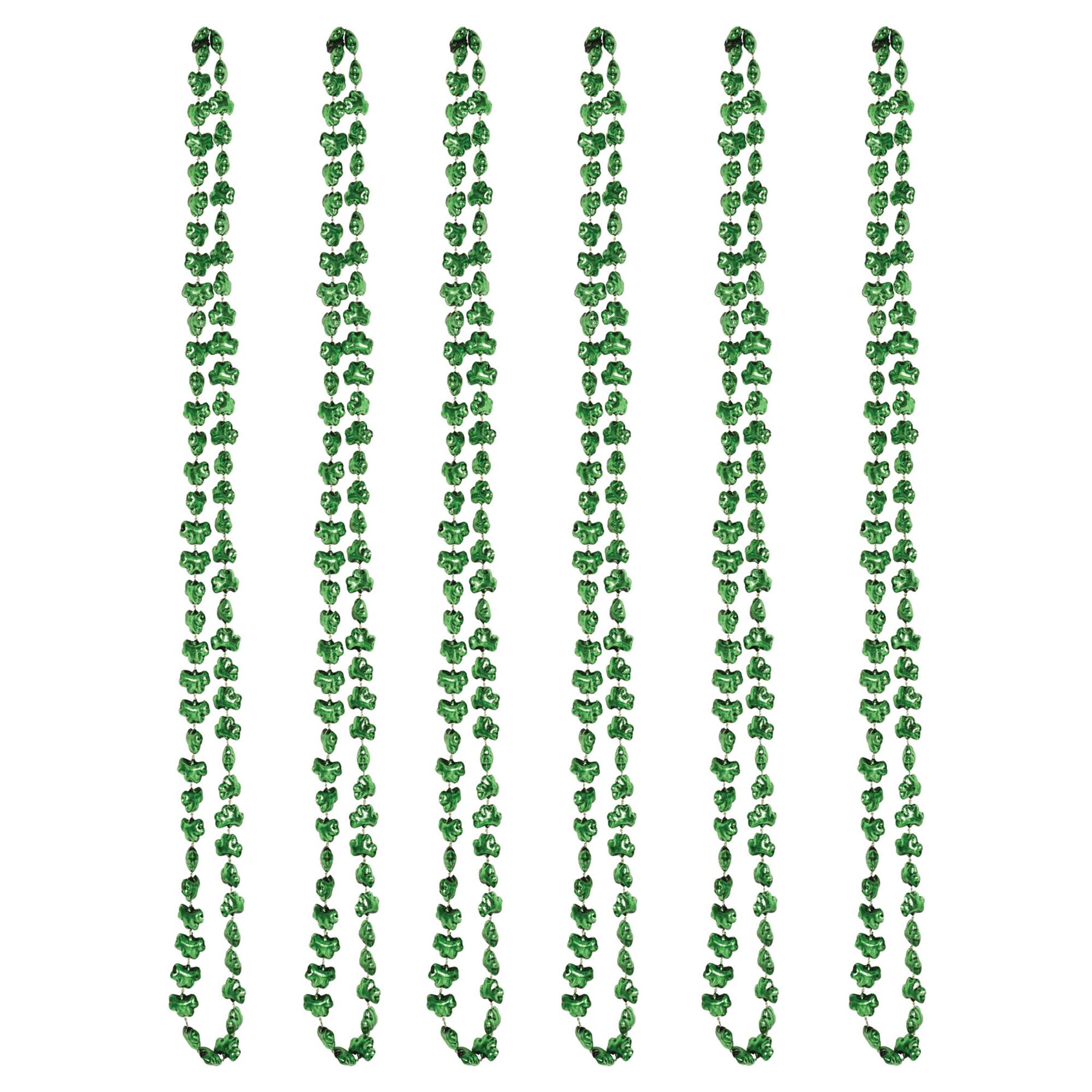 Beistle 33" Mini Shamrock Beads, 2 Packs of 6